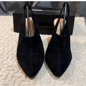 Bella Vita Black Suede Slingback Heels